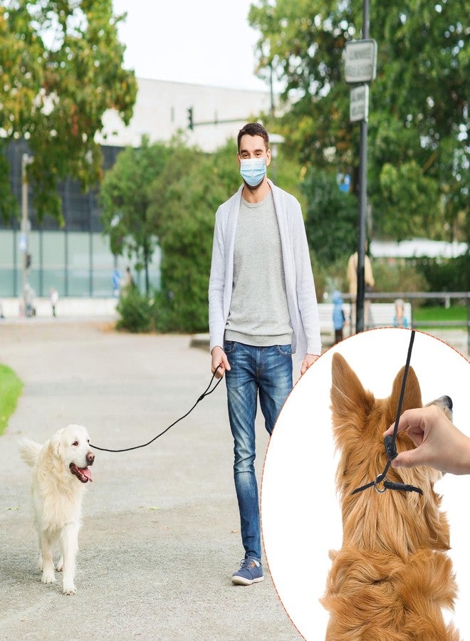 Vincreem 3 Pcs Slip Leash for Dogs 4.6ft Black Adjustable Training Lead Rope Heavy Duty Slip Lead Rope Spring Loaded Stopper Long Leash for Large Medium Dogs - Image 5
